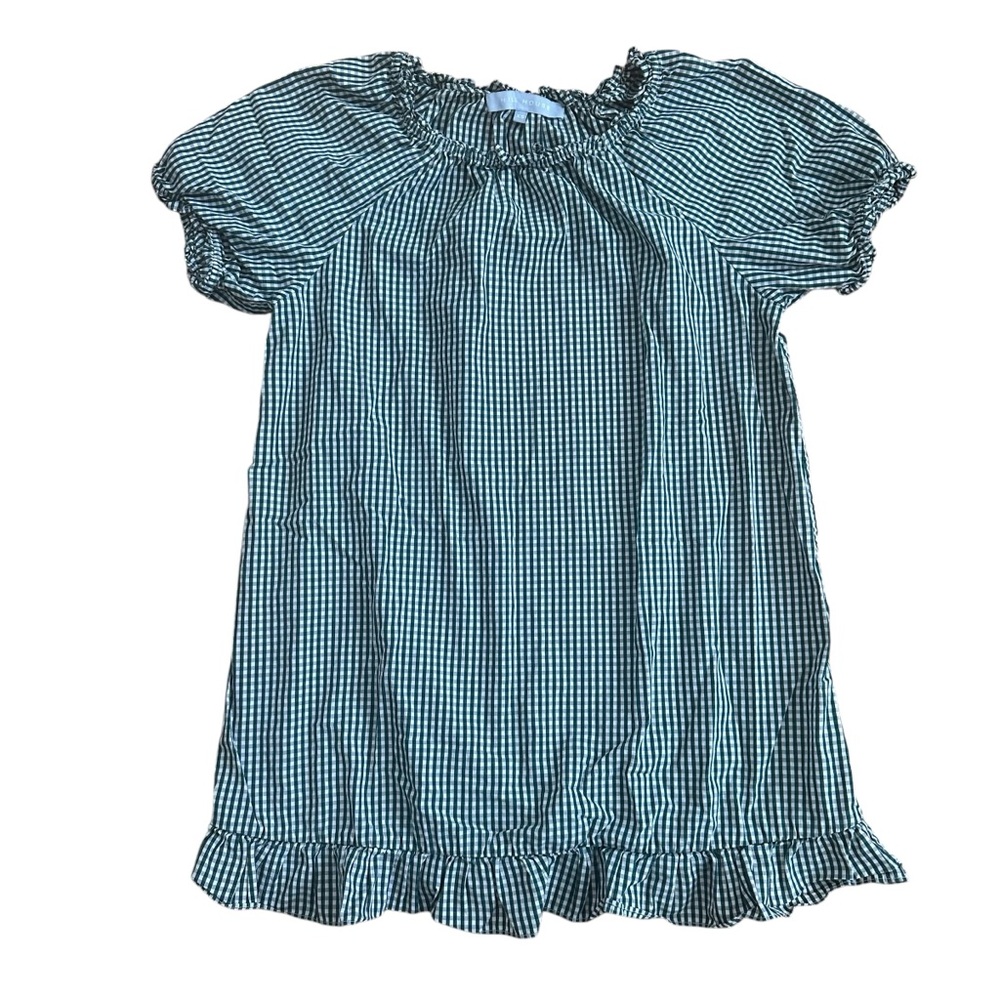 Hill House Katherine Nap Dress XS Green Checkered Cottagecore - Picture 7 of 8